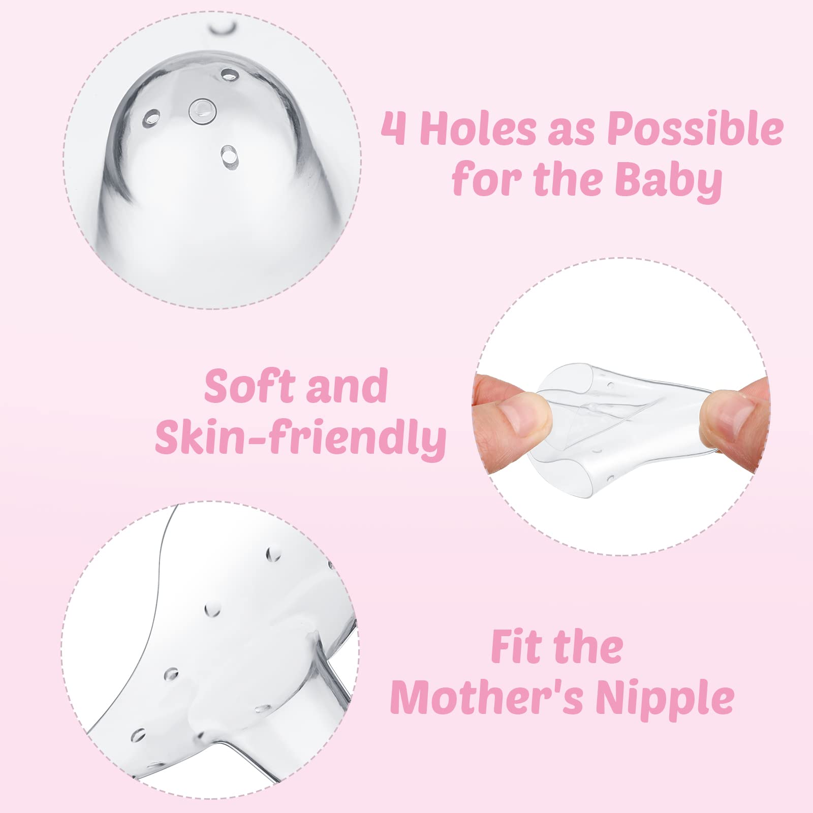 Nuanchu curve-fit design hugs the breast for secure placement during feeds.