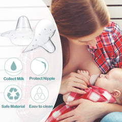 Nuanchu soft silicone nipple shield provides gentle protection and comfortable touch during nursing.