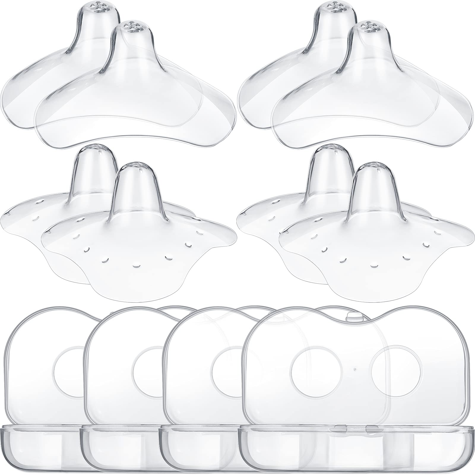 Nuanchu nipple shields bulk silicone close-up demonstrates soft material for comfortable latch.
