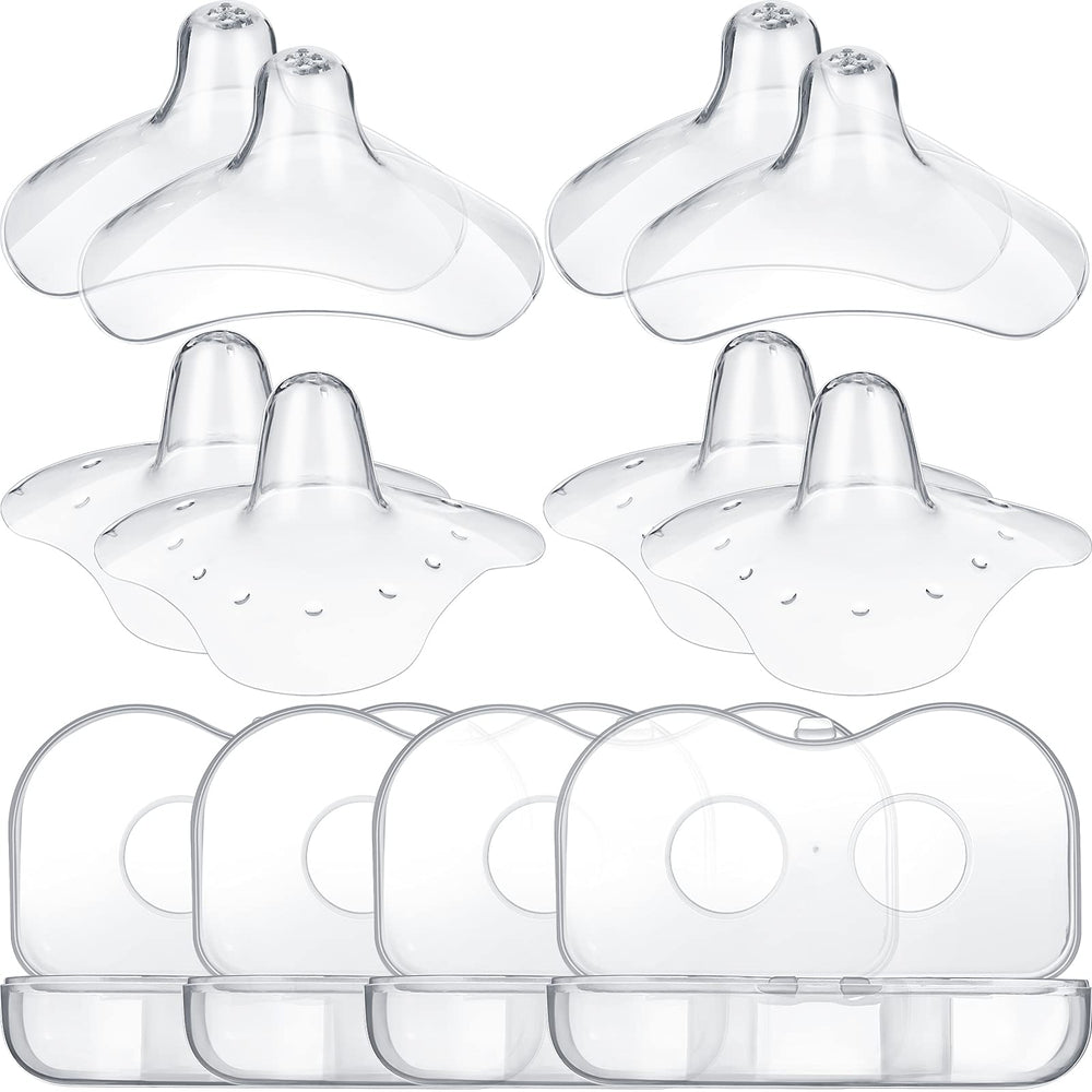 Nuanchu nipple shields bulk silicone close-up demonstrates soft material for comfortable latch.
