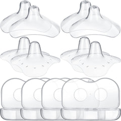 Nuanchu nipple shields bulk silicone close-up demonstrates soft material for comfortable latch.
