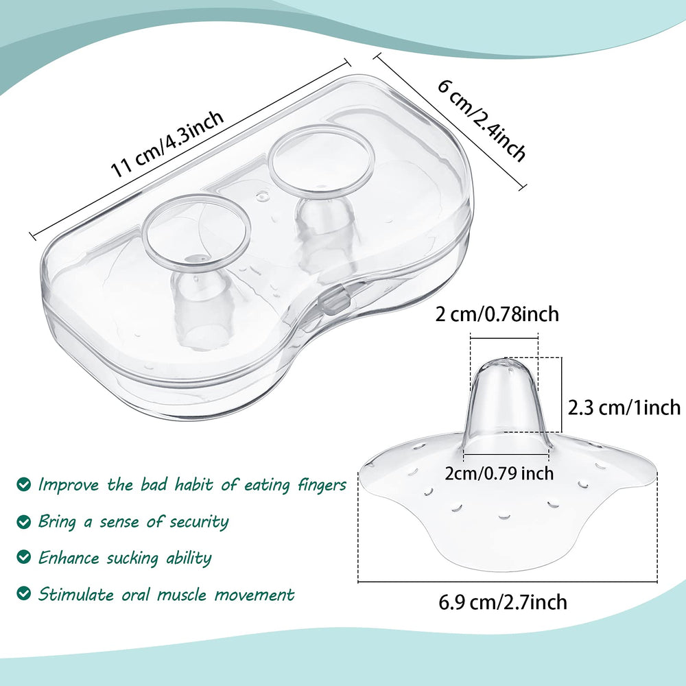 Nuanchu nipple shields curved-fit design helps secure placement during nursing.