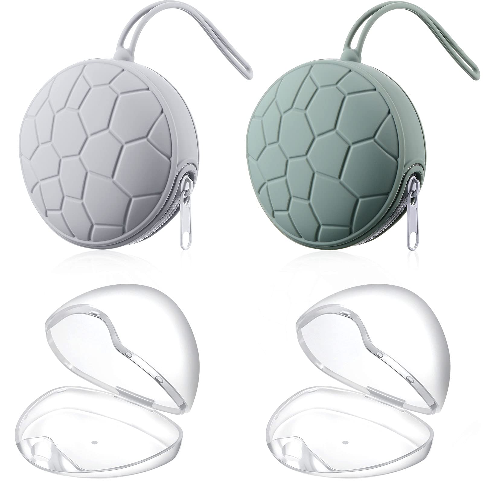 Nuanchu pacifier holder set packaging demonstrates travel-ready cases for clean on-the-go use.