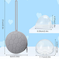 Nuanchu silicone gray case provides durable, BPA-free storage for pacifiers.