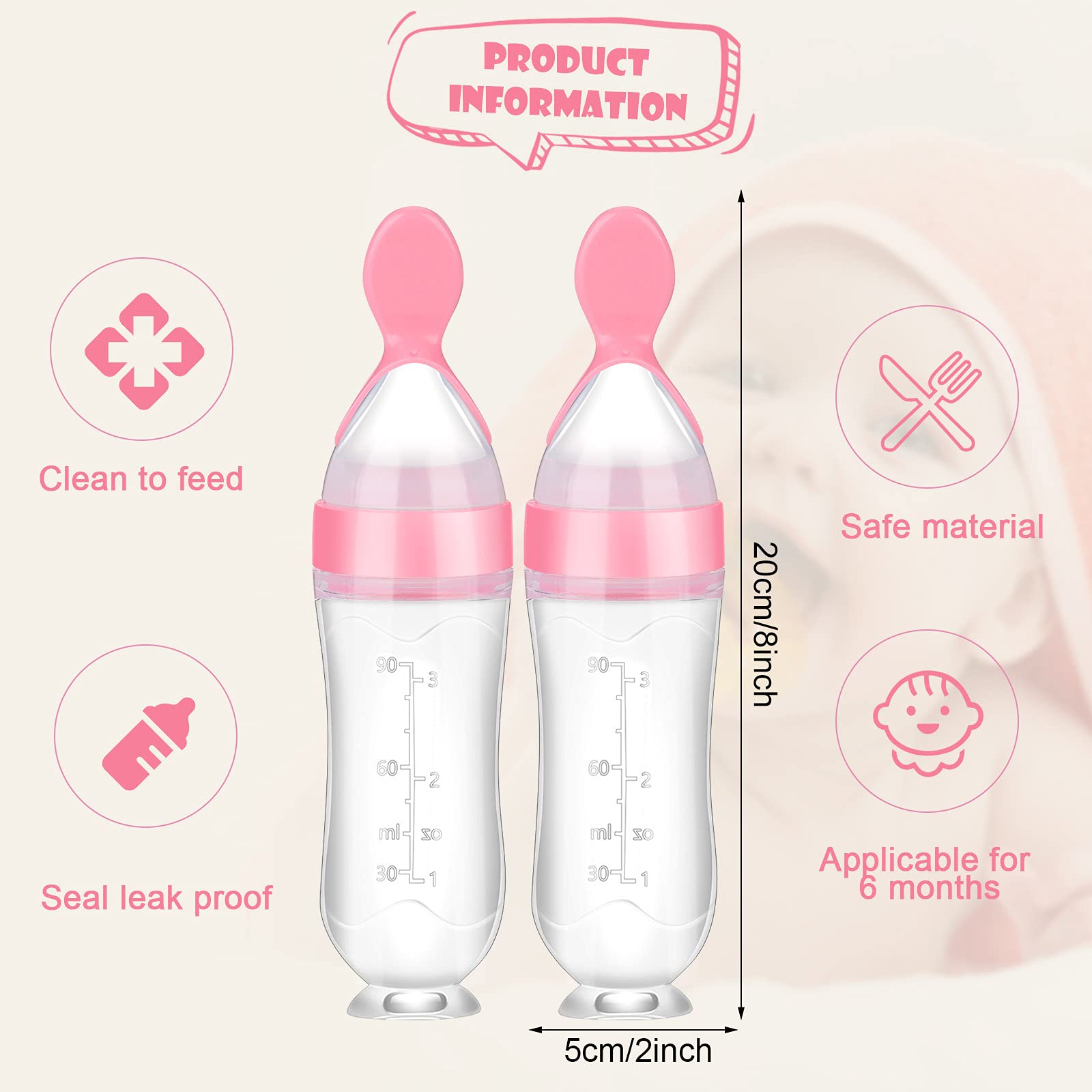 Nuanchu silicone feeder pink top with suction cup aiding one-handed feeding.