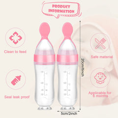 Nuanchu silicone feeder pink top with suction cup aiding one-handed feeding.