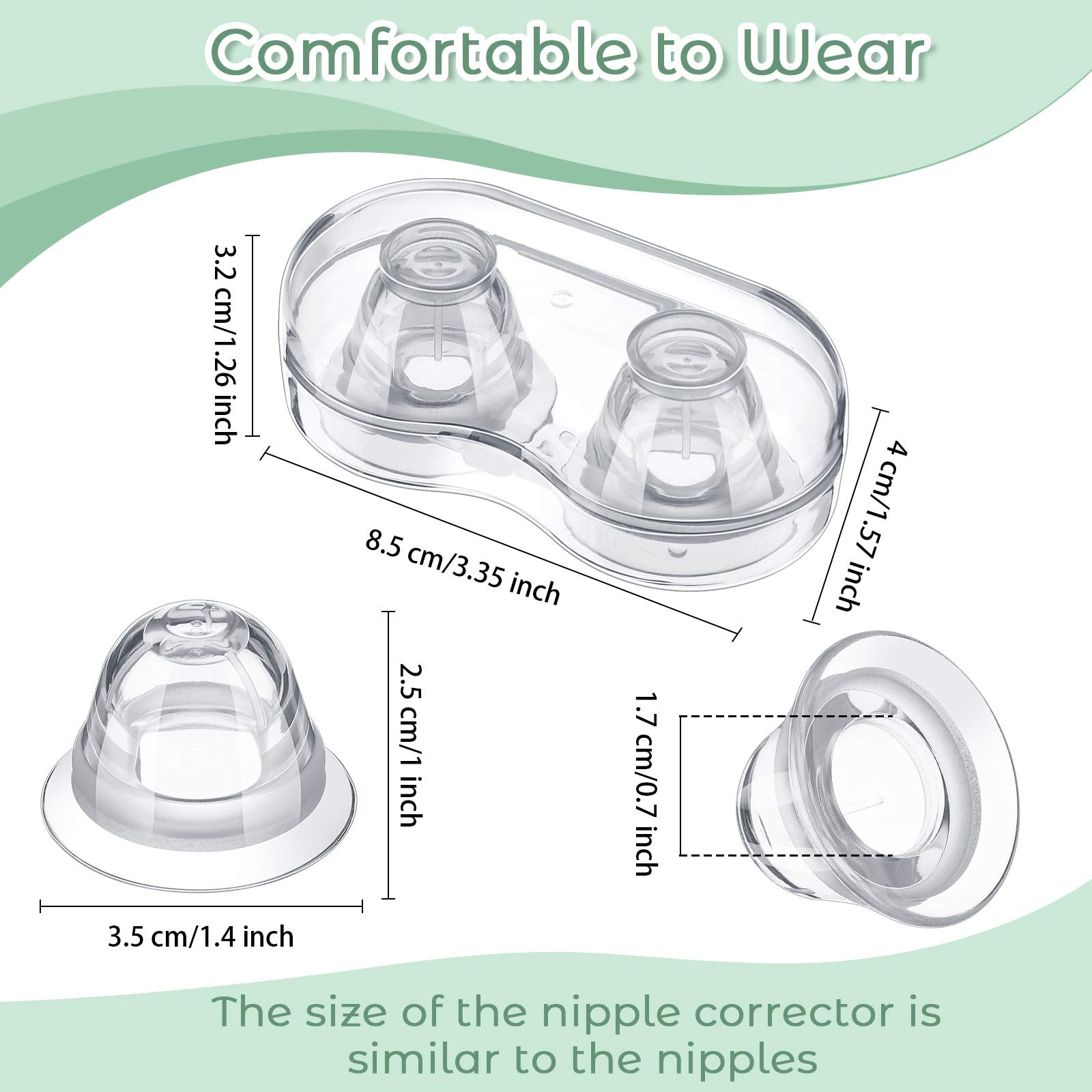 Nuanchu silicone nipple sucker is soft and lightweight for comfortable wear