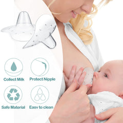 Nuanchu soft silicone nipple shields close-up highlights gentle touch.