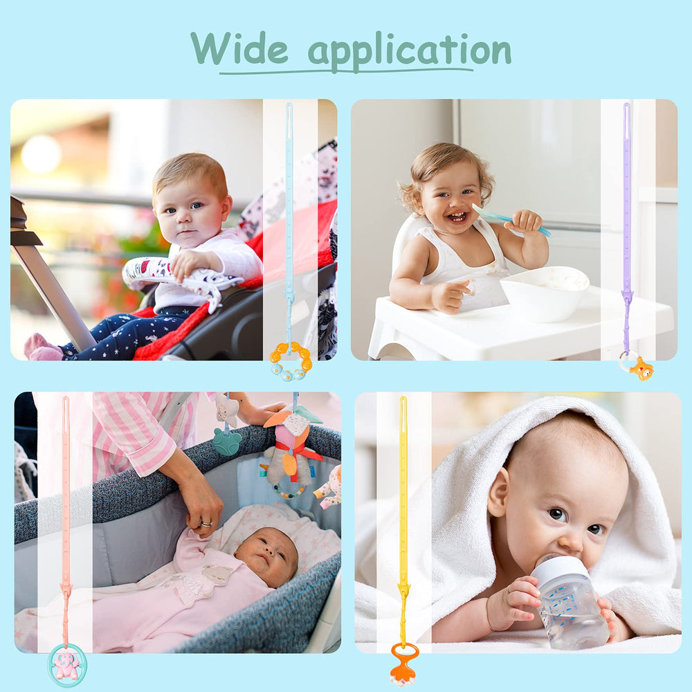 Nuanchu toy straps teether-clip highlighting safe silicone design