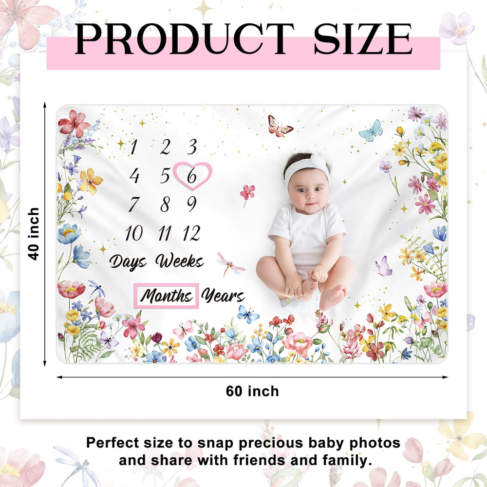 Nuanchu Wildflower blanket baby-wrap demonstrates cozy use for newborn photography.