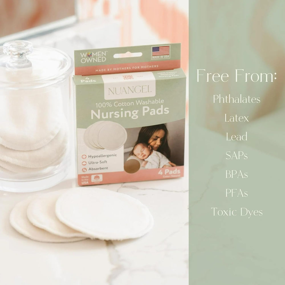 NuAngel reusable washable pads offer eco-friendly easy-care leakage protection.