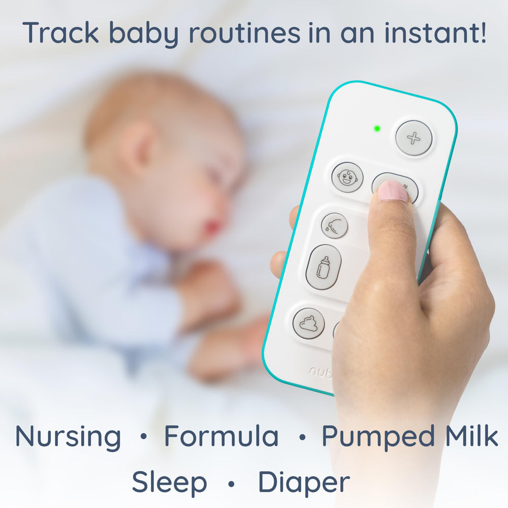 Nubo One-Touch feeding log records times and volumes for consistency.