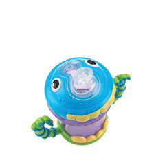 Nuby iMonster two-handles aid easy grip for self-feeding.
