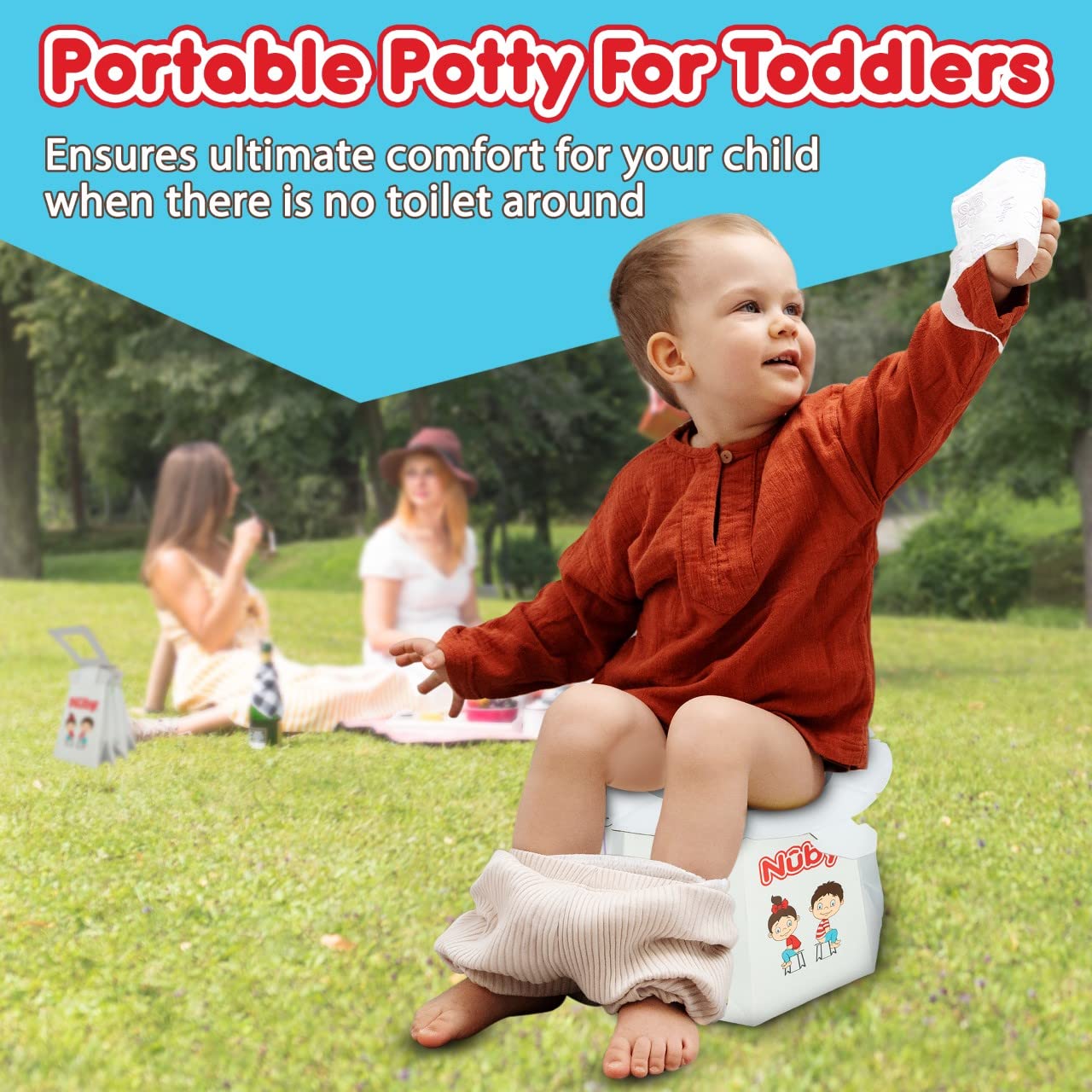 Nuby disposable liner disposal process for quick cleanup after use.