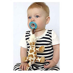 Nuby Natural Flex cherry pacifier with soft silicone nipple that flexes like mom for natural-feeling comfort.