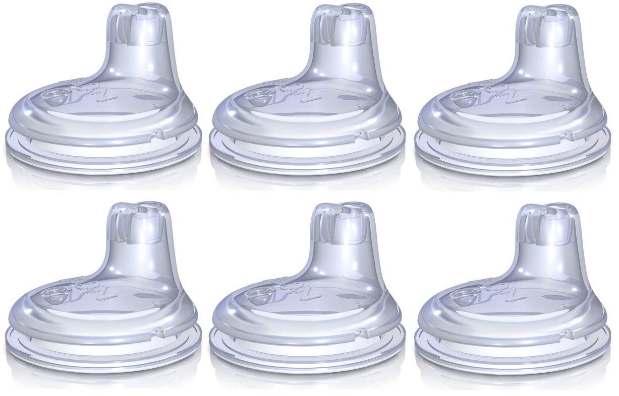 Nuby replacement spout close-up, supports quick swaps for Busy Sipper Cup.