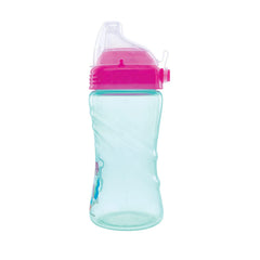 Nuby No-Spill Cup pink lid cover keeps spout clean during travel and play