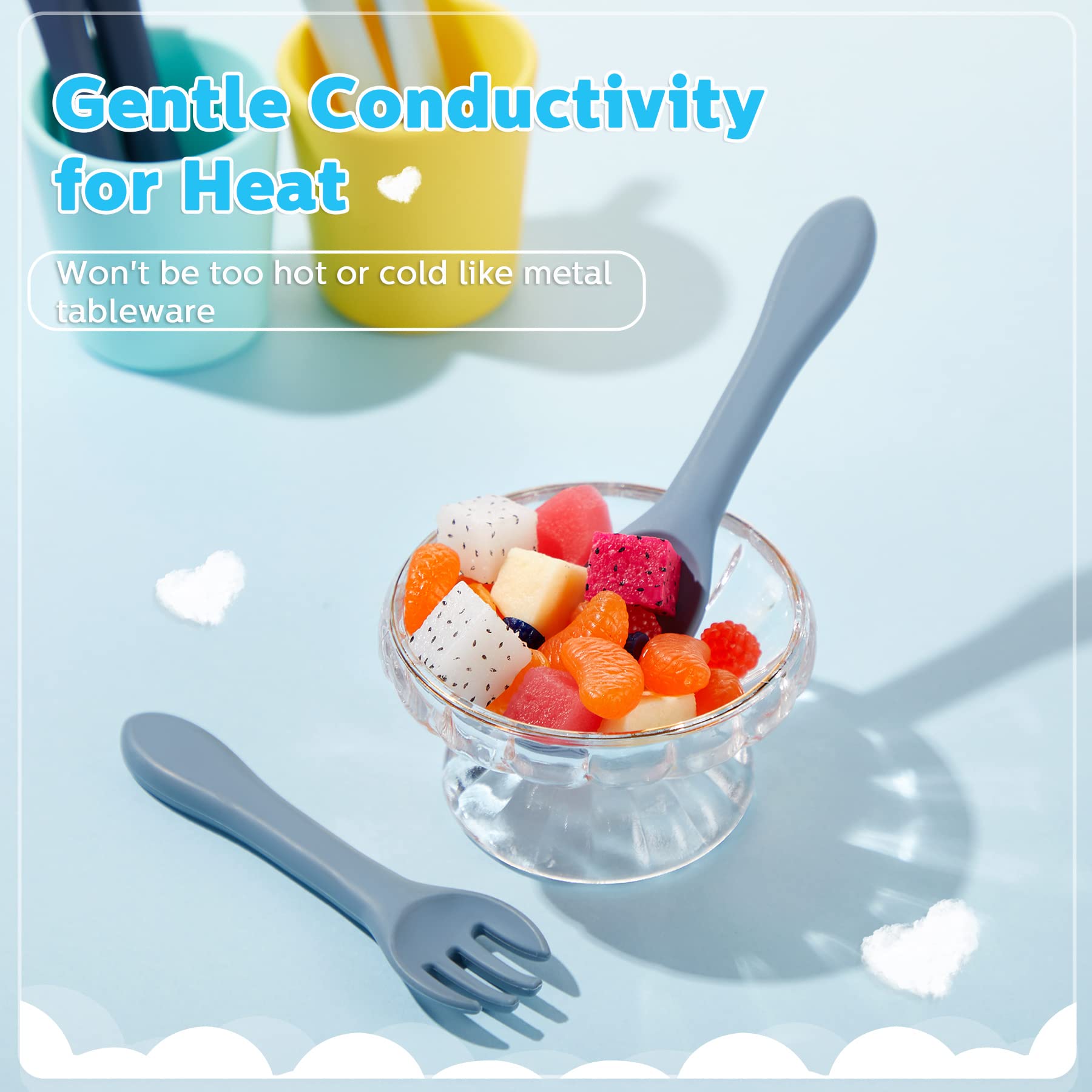 Nuenen Ocean Color easy-clean silicone—simple hand wash keeps utensils fresh.