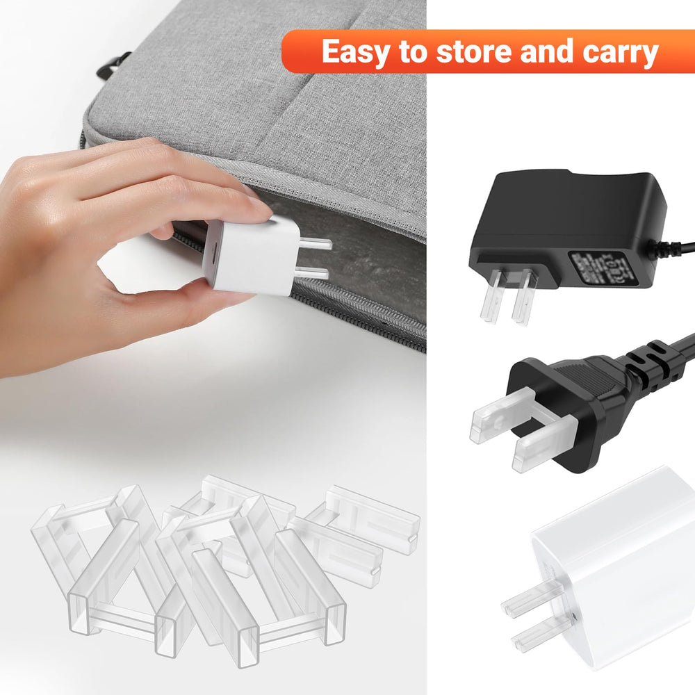 NUHUi two-pin power inlet cover fits standard outlets for safe home use