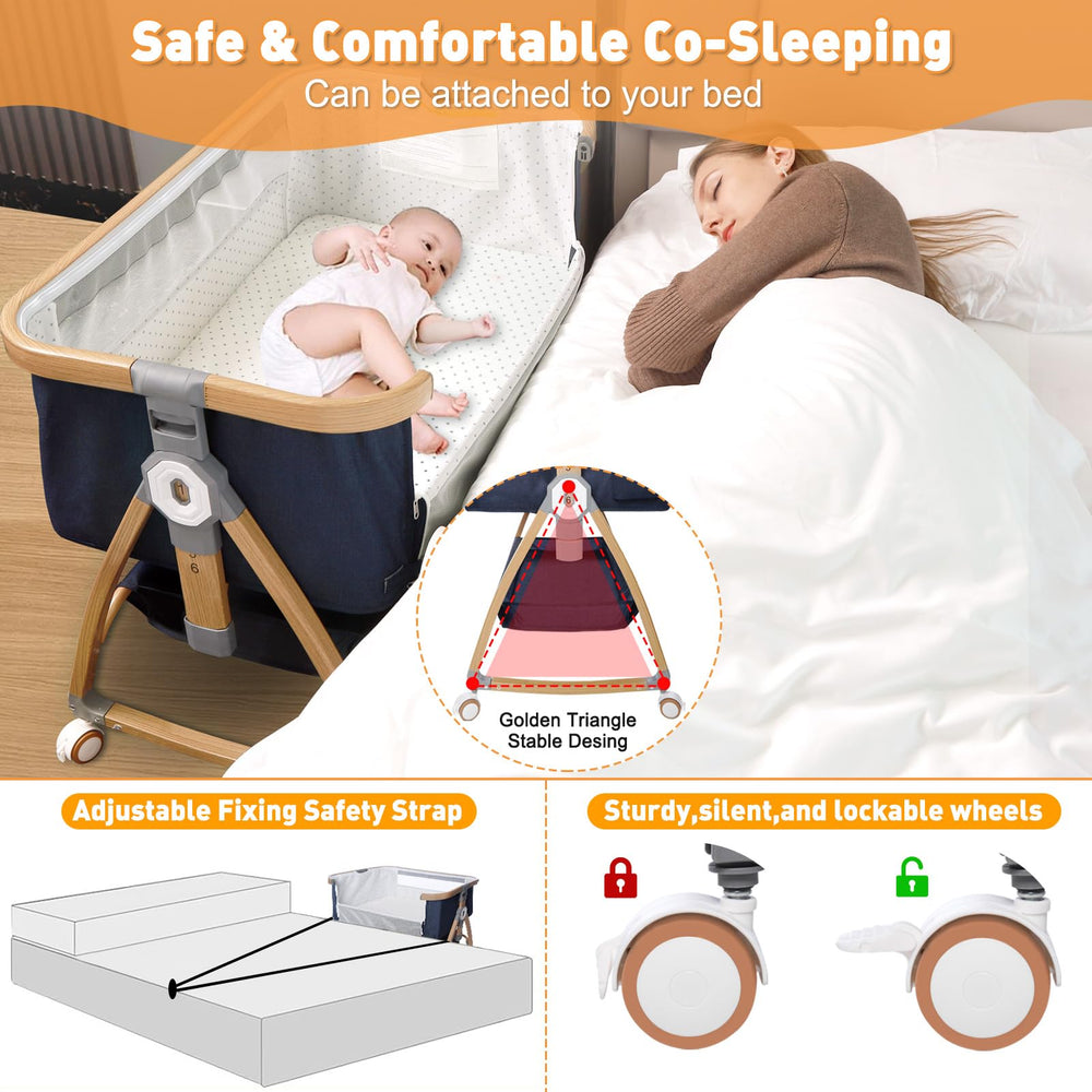 nujett 360-degree wheels with brakes facilitate smooth room-to-room movement