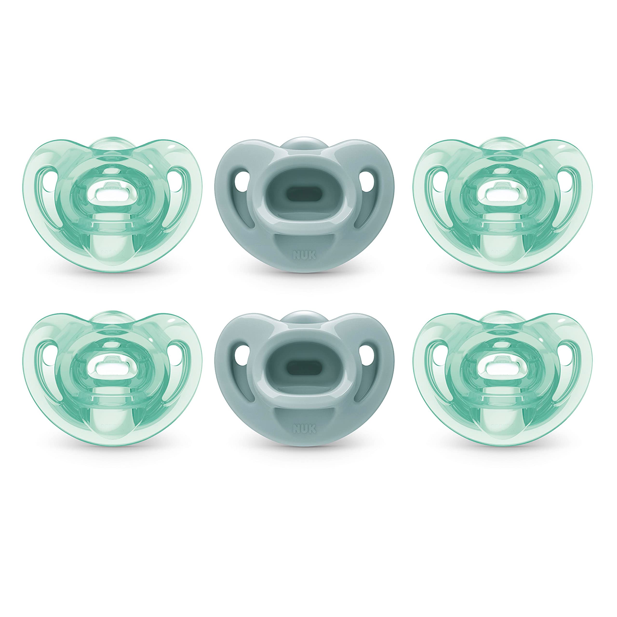 NUK Comfy Pacifier newborn face-contour for gentle breathing.