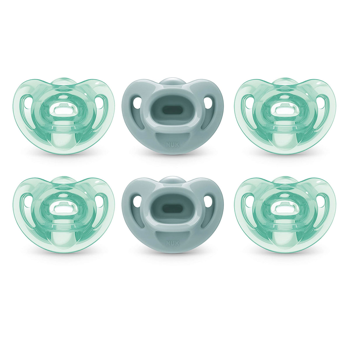 NUK Comfy Pacifier newborn face-contour for gentle breathing.