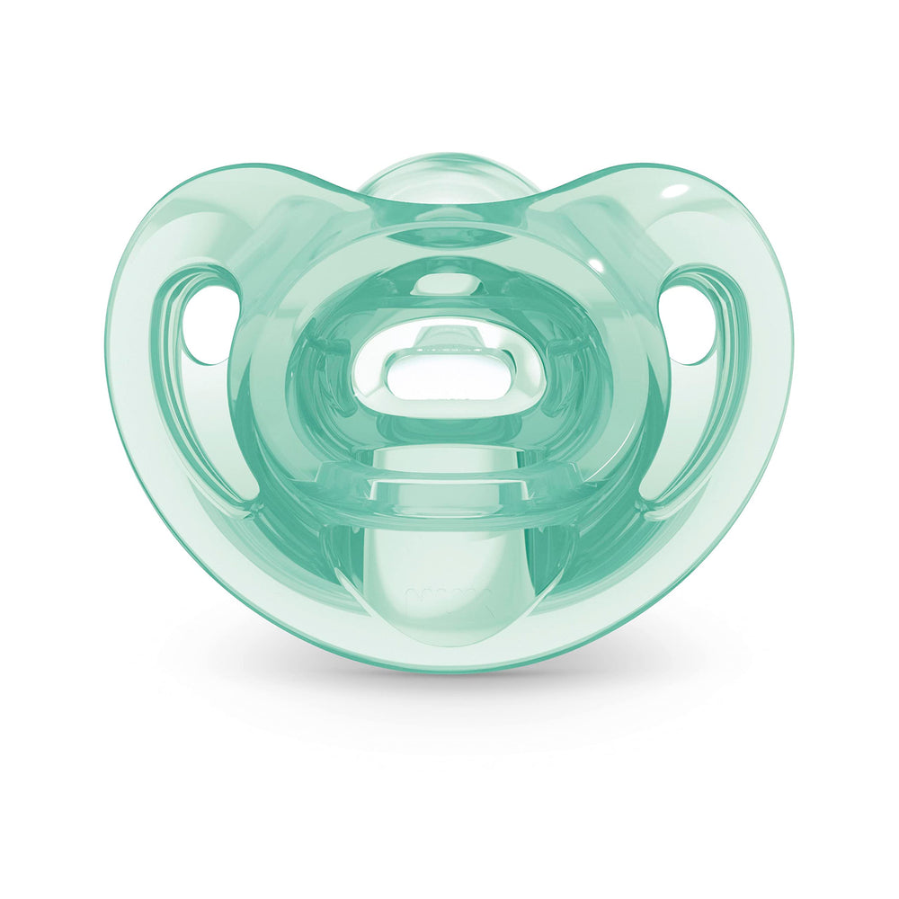 NUK Comfy Pacifier packaging-display shows six-pack for family use.