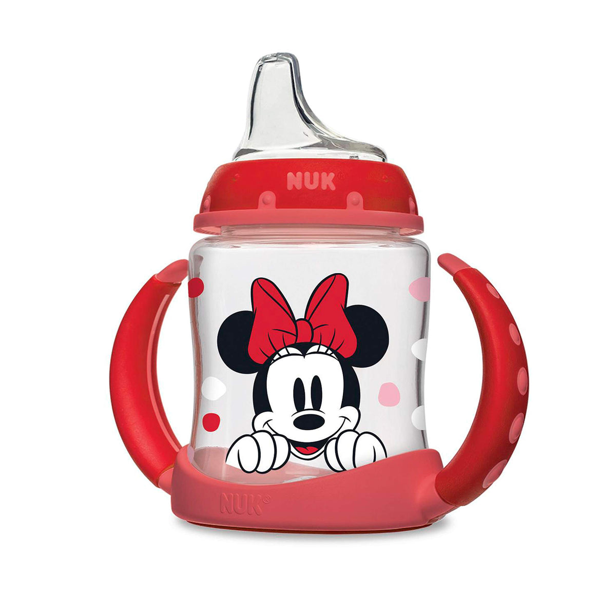 NUK Disney large learner cup with Minnie pattern promotes gentle transition from bottle