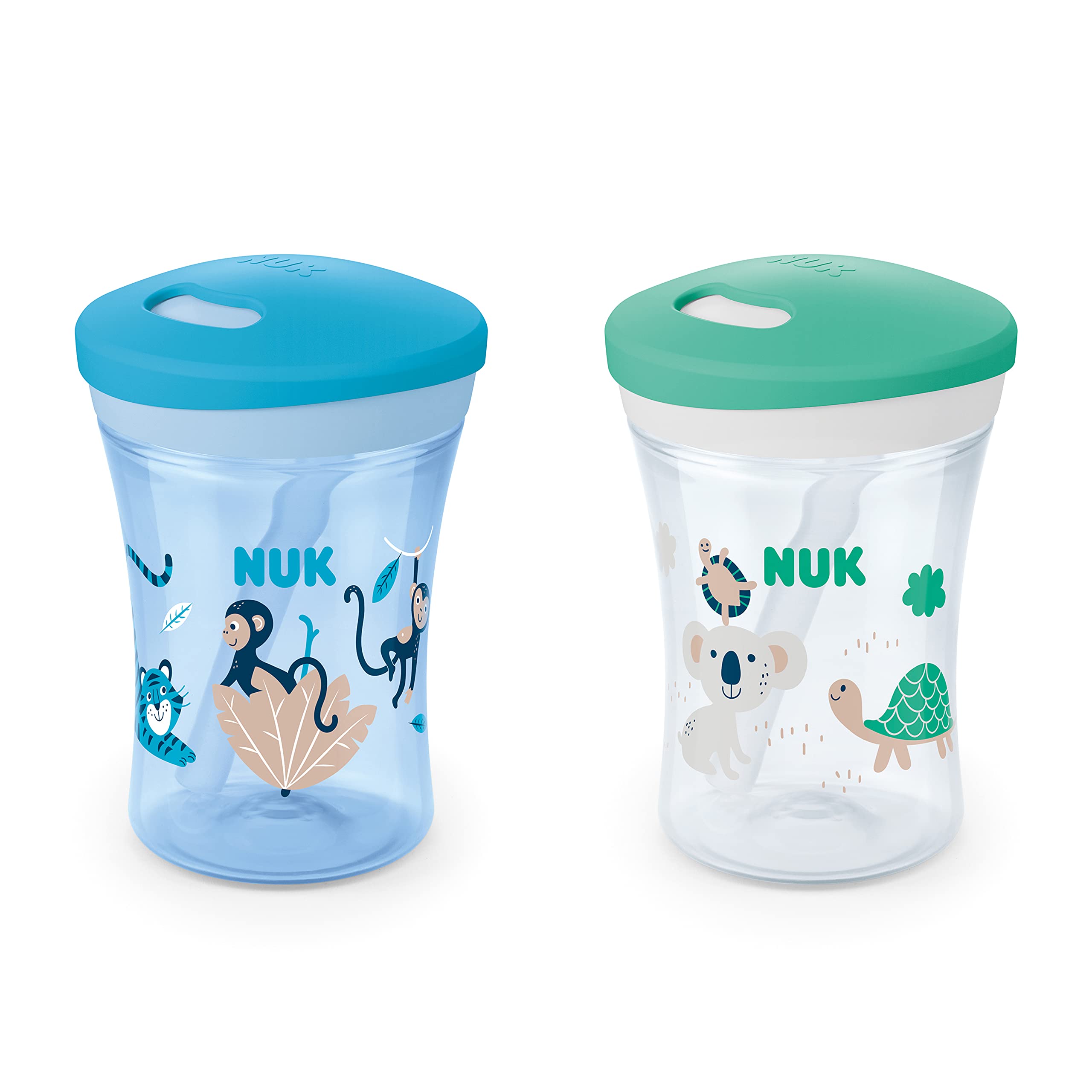 NUK Evolution Growth-ready cup supports Learner, 360, and Straw lids