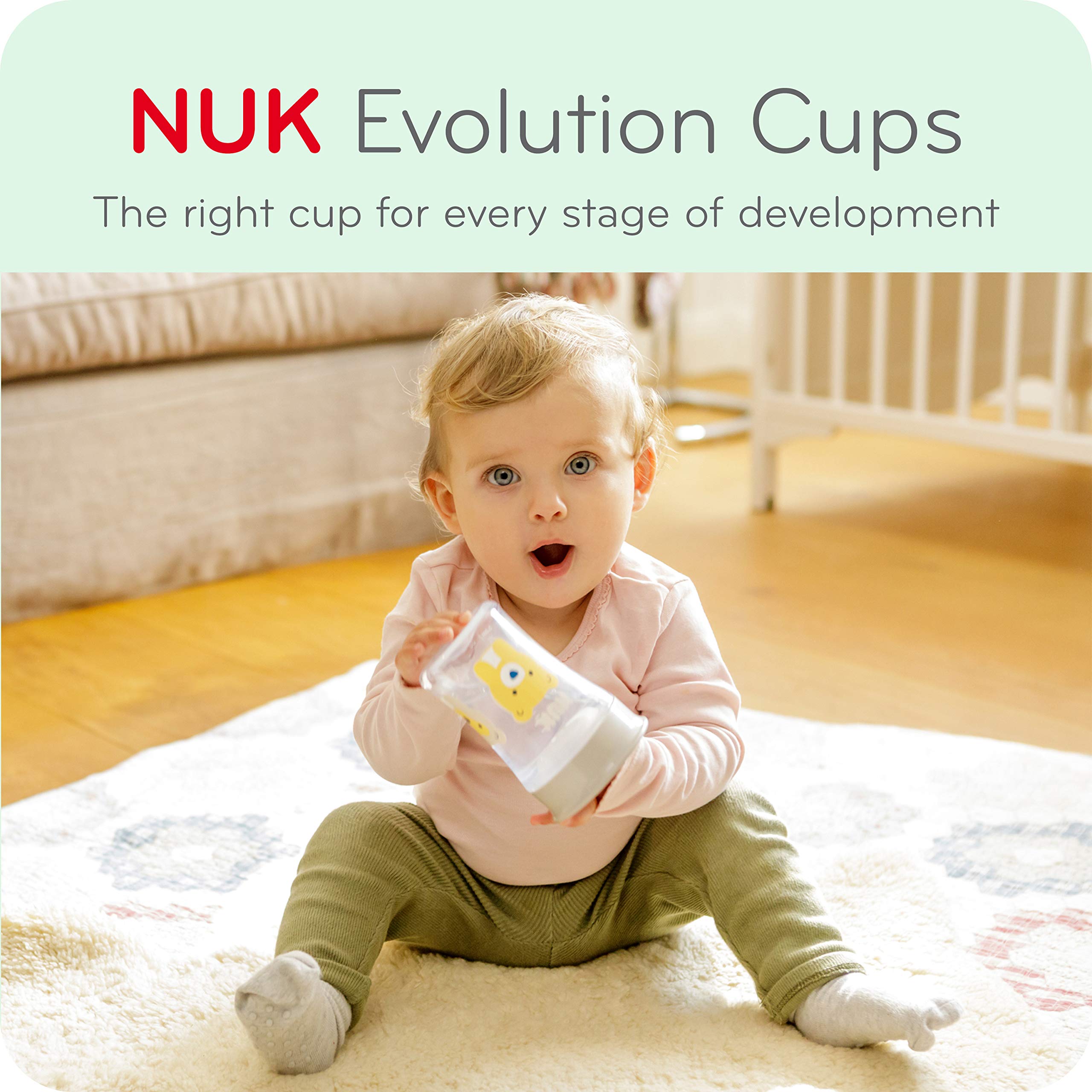 NUK Evolution Soft Silicone Straw feels gentle on gums during sipping