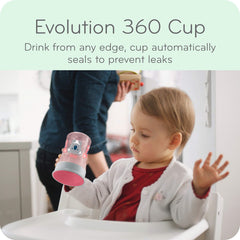 NUK Evolution Straw Cup Blue ergonomic shape supports easy gripping by small hands.