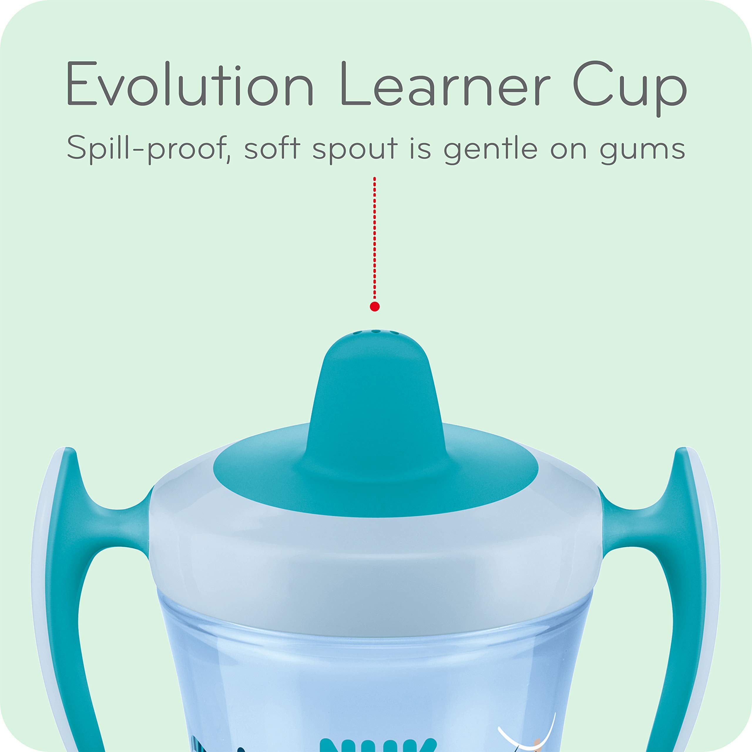 NUK Evolution Straw Cup on-the-go design keeps drinks handy
