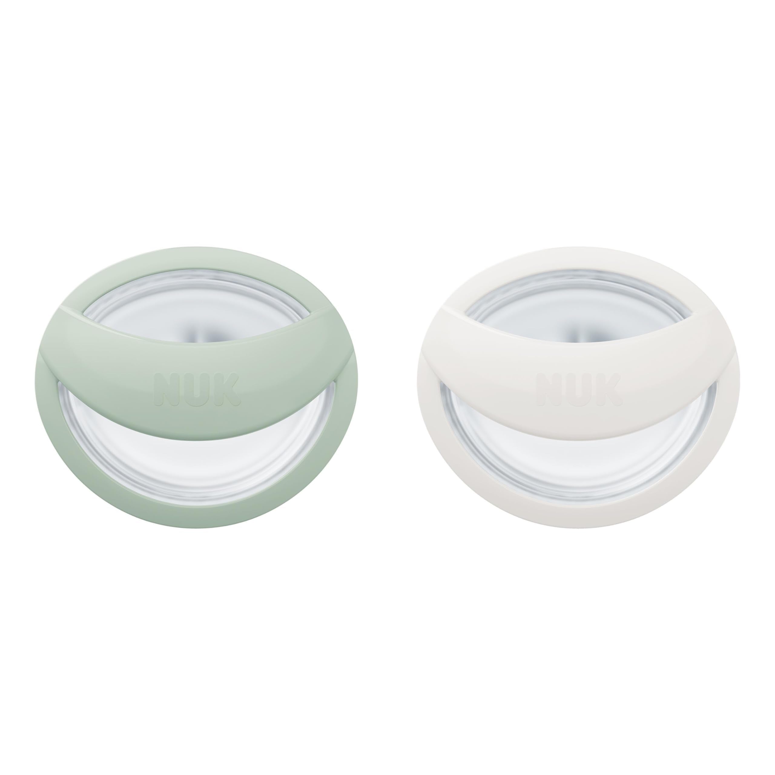 NUK for Nature Simply Natural pacifier nipple closeup showing breast-like silicone comfort
