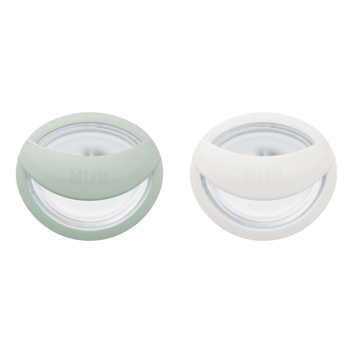 NUK for Nature Simply Natural pacifier nipple closeup showing breast-like silicone comfort