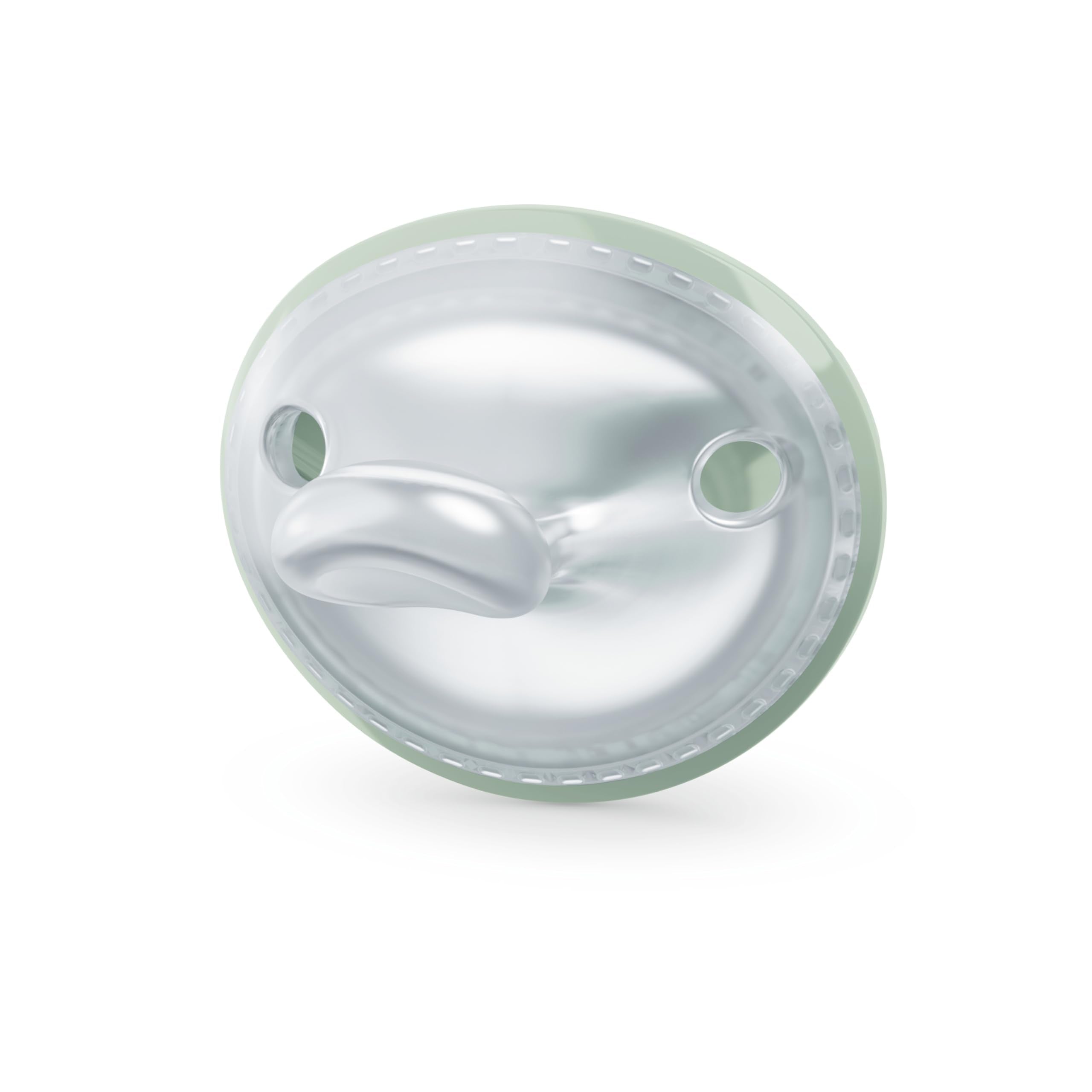 NUK pacifier in recyclable packaging image emphasizes eco-conscious packaging