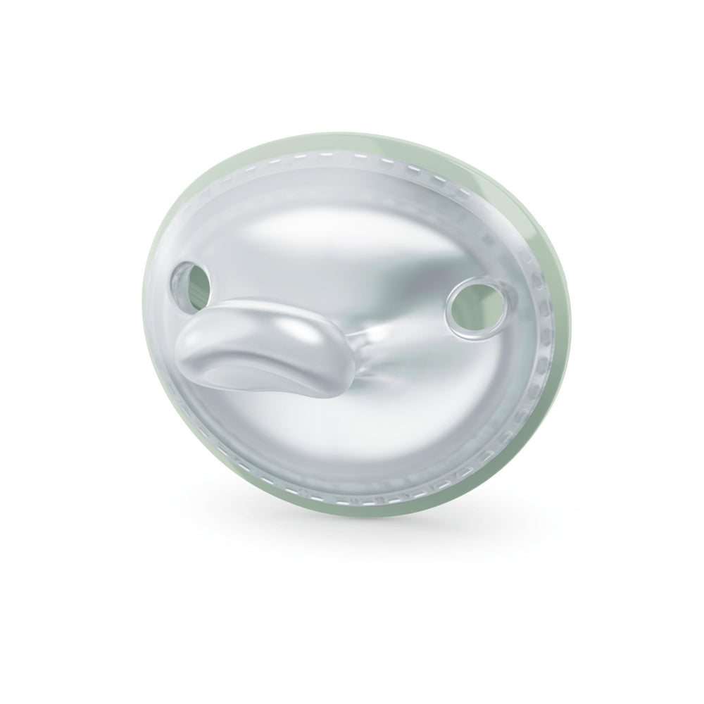 NUK pacifier in recyclable packaging image emphasizes eco-conscious packaging