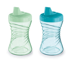 NUK Fun Grips bite-spout close-up shows bite-resistant spout for sipping