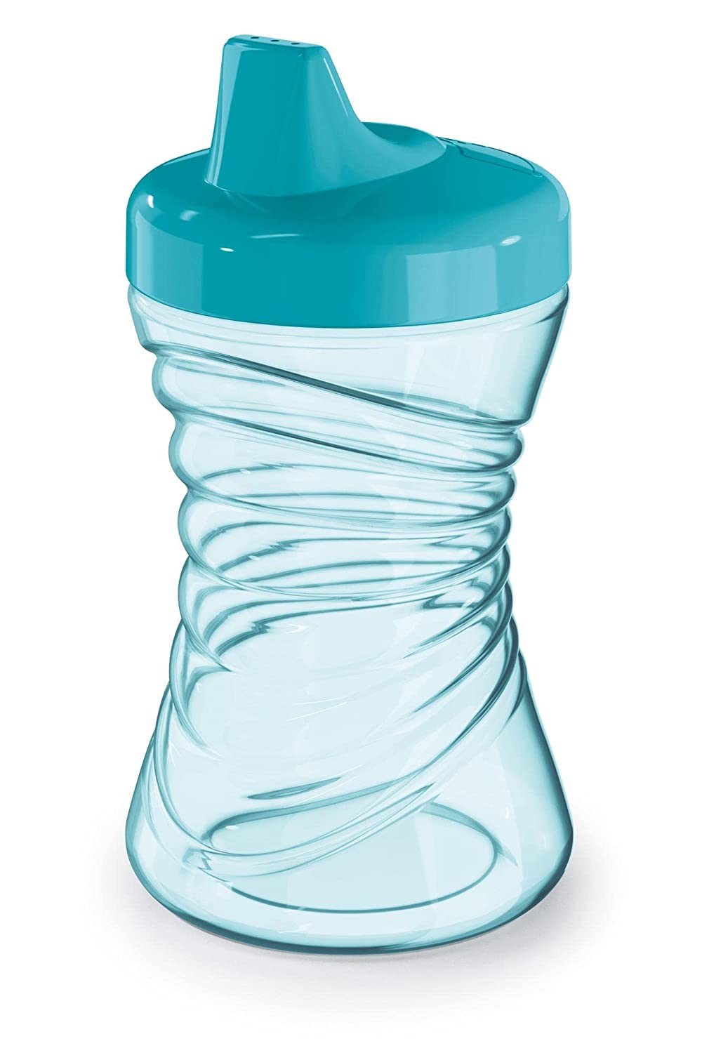 NUK Fun Grips flow-control valve close-up demonstrates smooth drinking