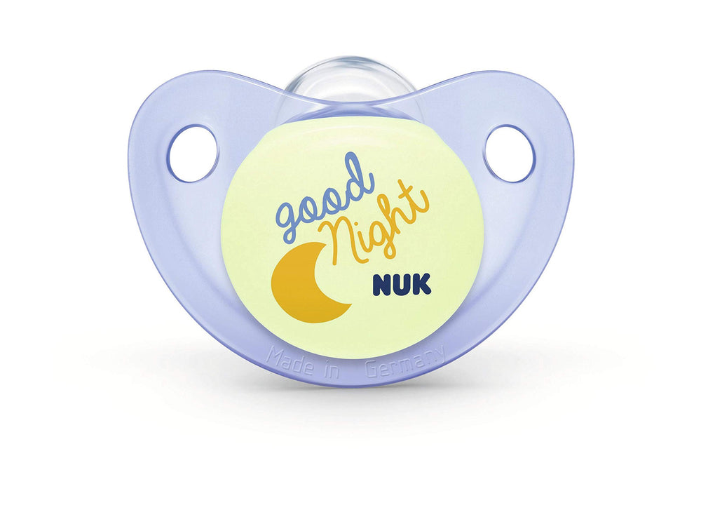 NUK heart-shaped shield pacifier ensuring easy breathing for baby
