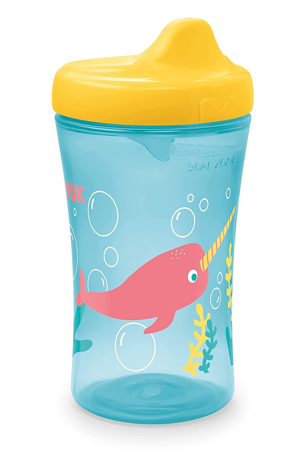 NUK Hide 'n Seek removable flow-control valve enables easy cleaning and controlled sipping