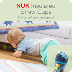 NUK insulated straw cup Wonder Woman spill-proof design helps parents avoid messes during meals