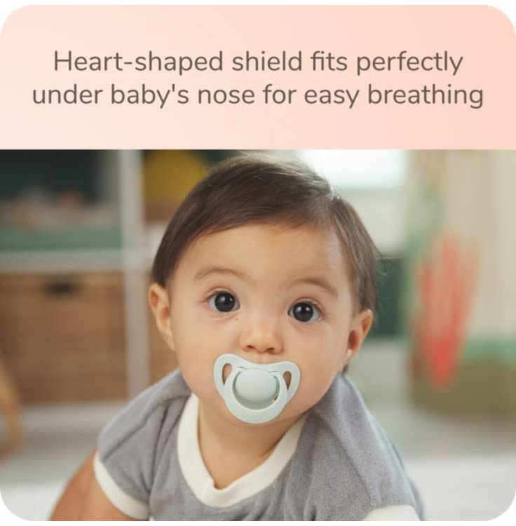 NUK pink powder pink pacifier pictured during sleep for soothing bedtime routine