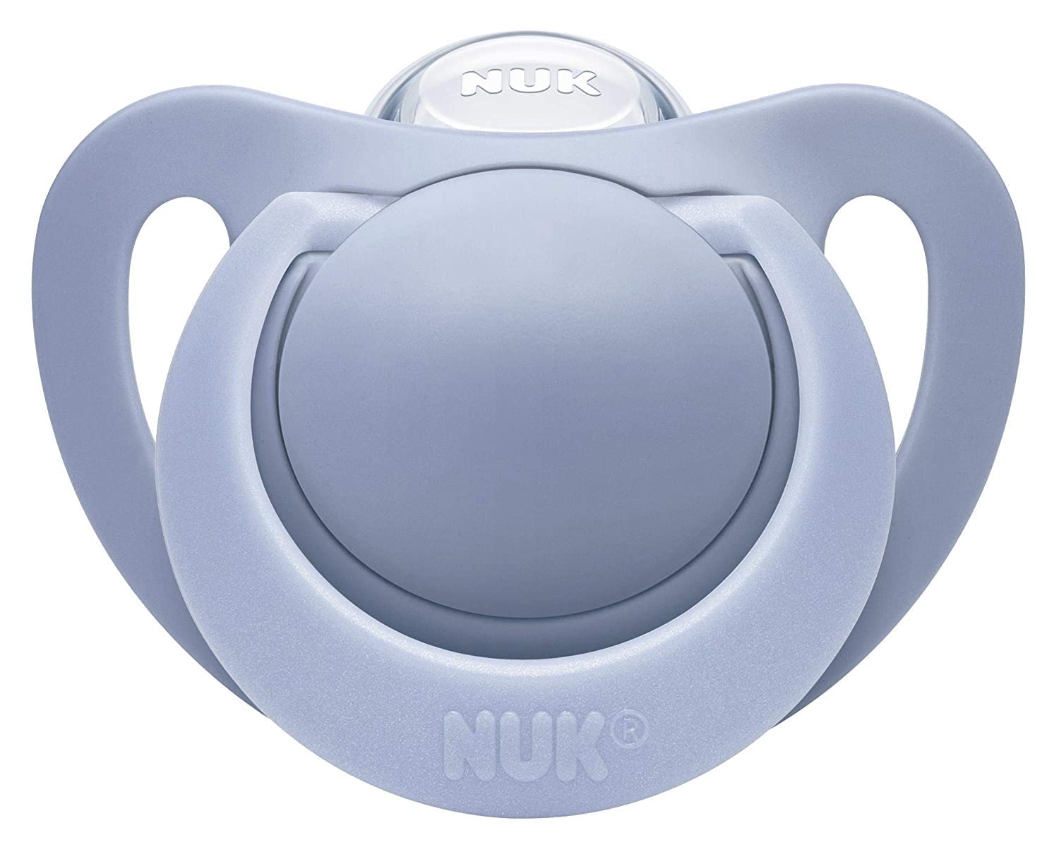 NUK pink powder pink pacifier in packaging highlighting BPA-free safety
