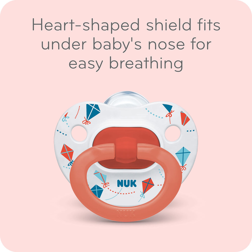NUK pacifier in everyday use by a baby during care routine