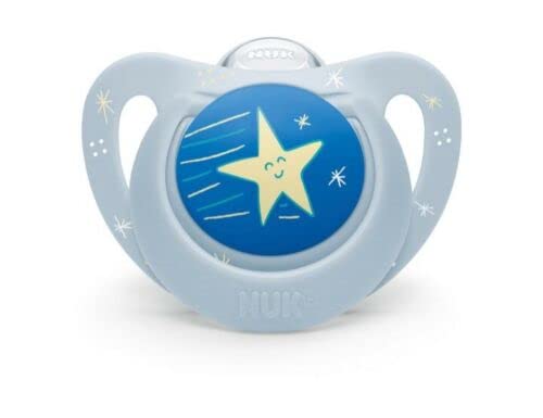 NUK pacifier with scoop nipple cavity supports tongue movement and natural suck