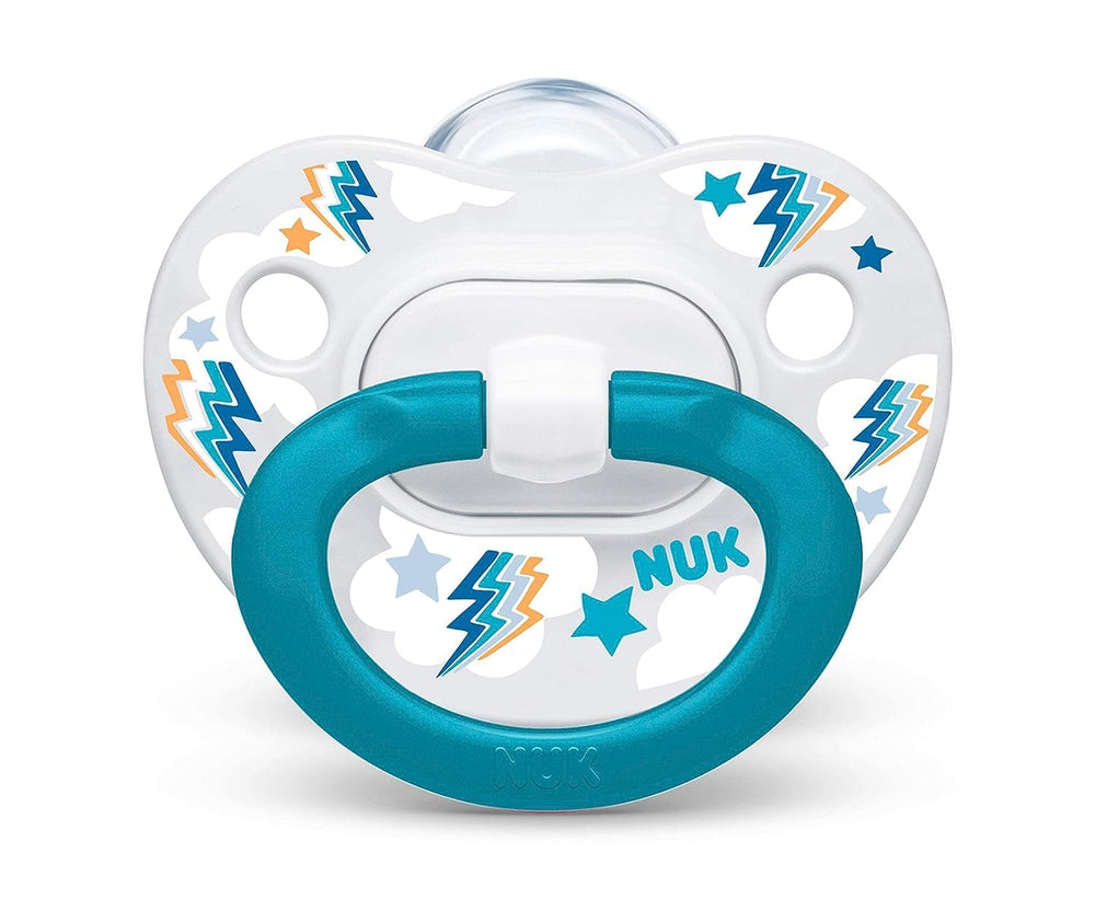 NUK pack of 3 orthodontic pacifiers in a convenient set for growing babies