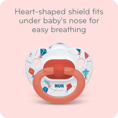 NUK Puller Pacifier BPA-Free Silicone Nipple ensures safe, easy cleaning and durability.