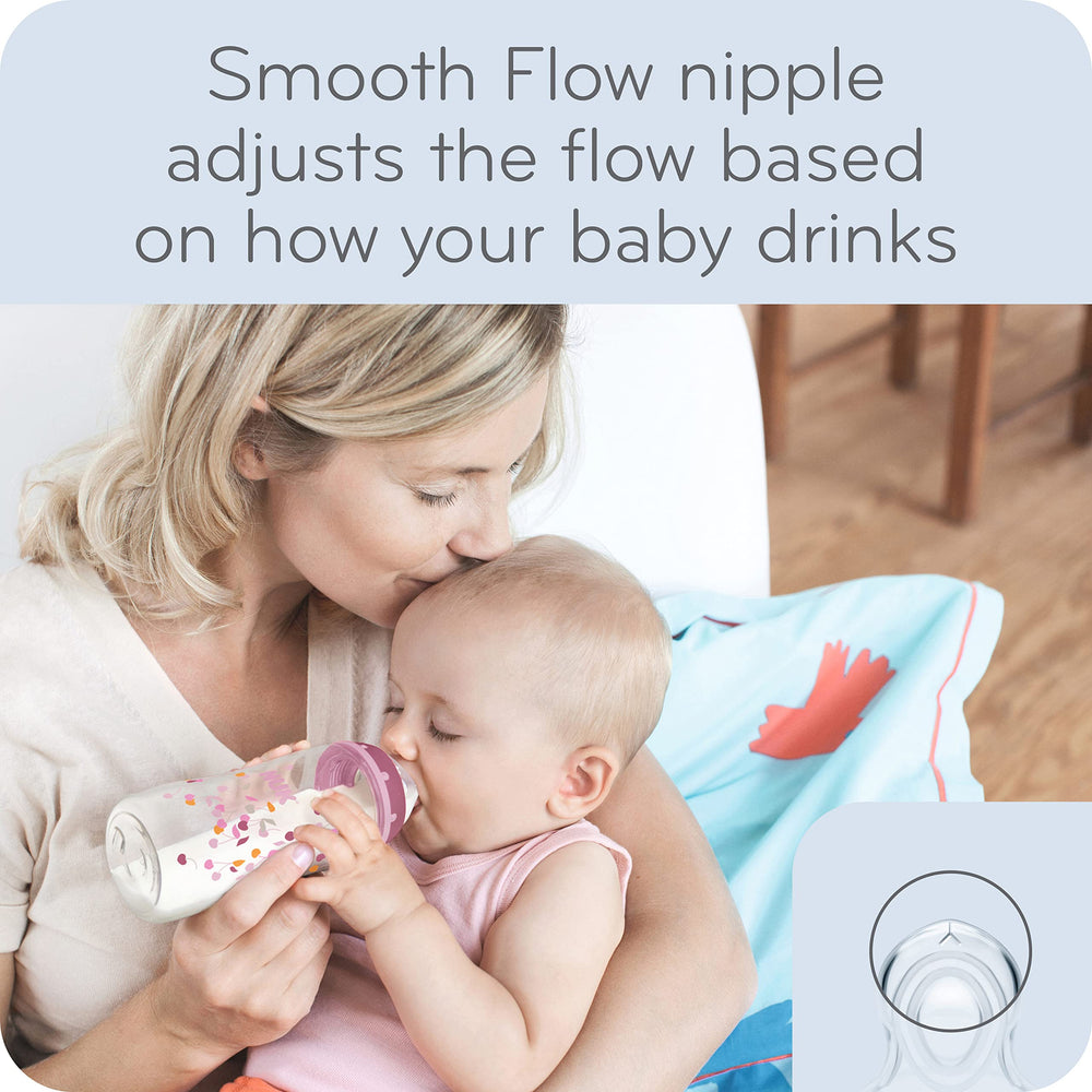 NUK SafeTemp indicator fades when milk is safe to drink.