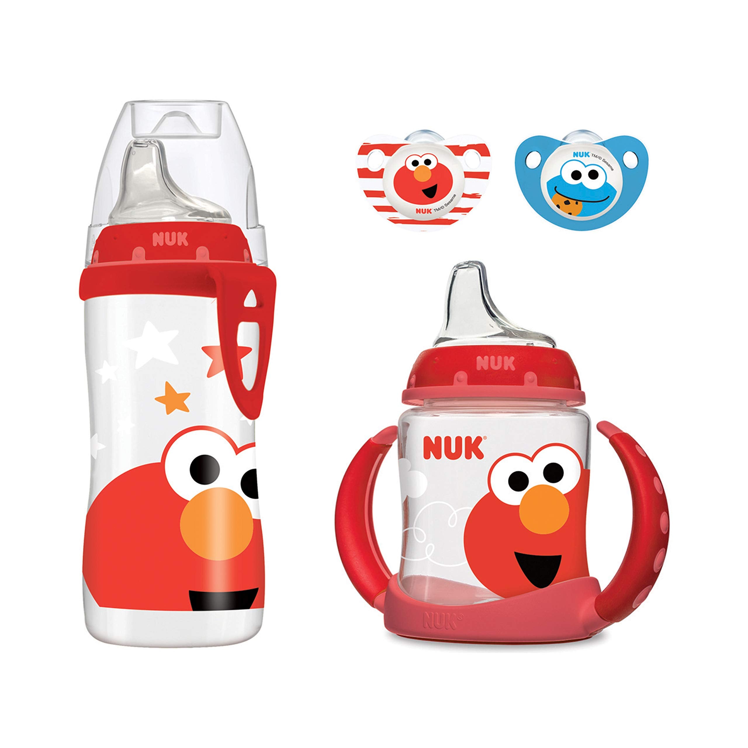 NUK Sesame Street transition active cup with soft spout for gentle sipping on the go