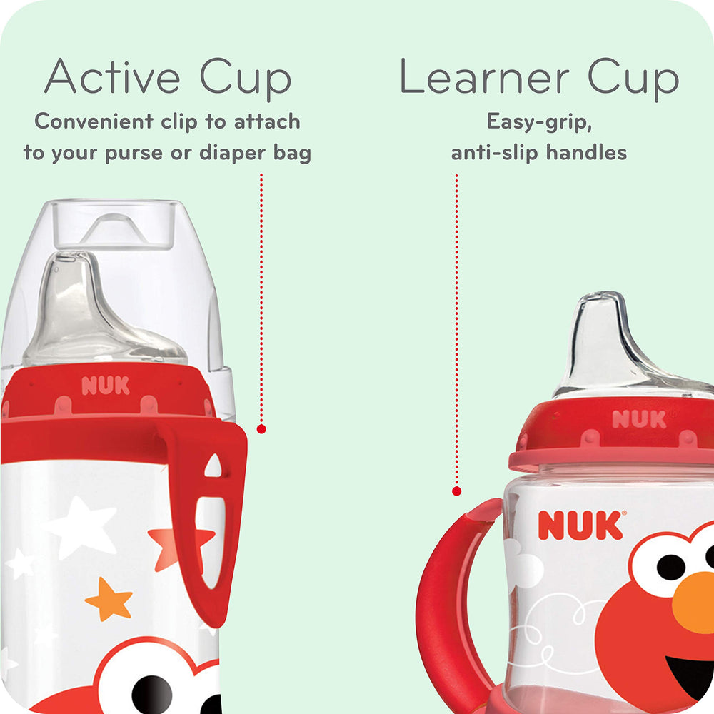 NUK Sesame Street pacifiers with orthodontic nipples promote comfortable soothing